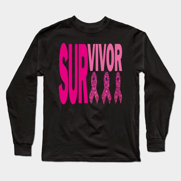 Survivor Ribbon Long Sleeve T-Shirt by EunsooLee